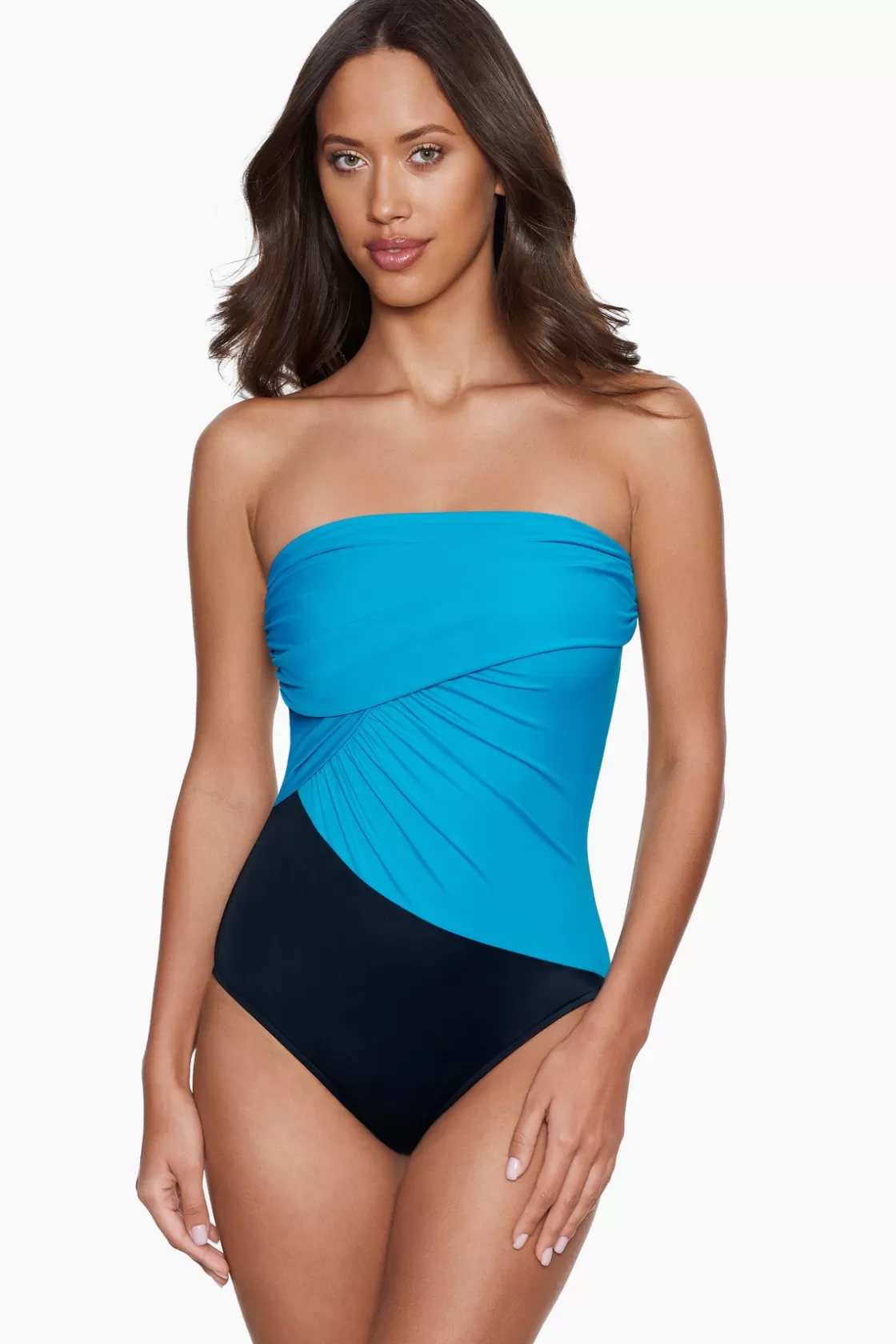 Miraclesuit Colorblock Goddess One Piece Swimsuit-Femme Bandeau | One Piece