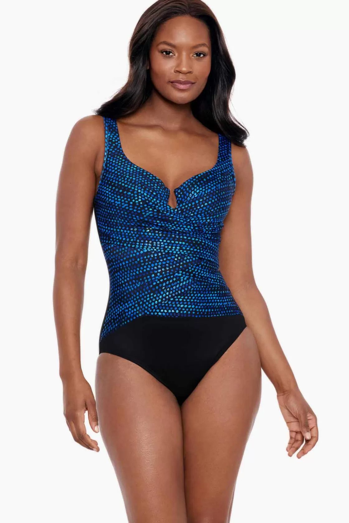 Miraclesuit Dot Com Layered Escape One Piece Swimsuit-Femme One Piece