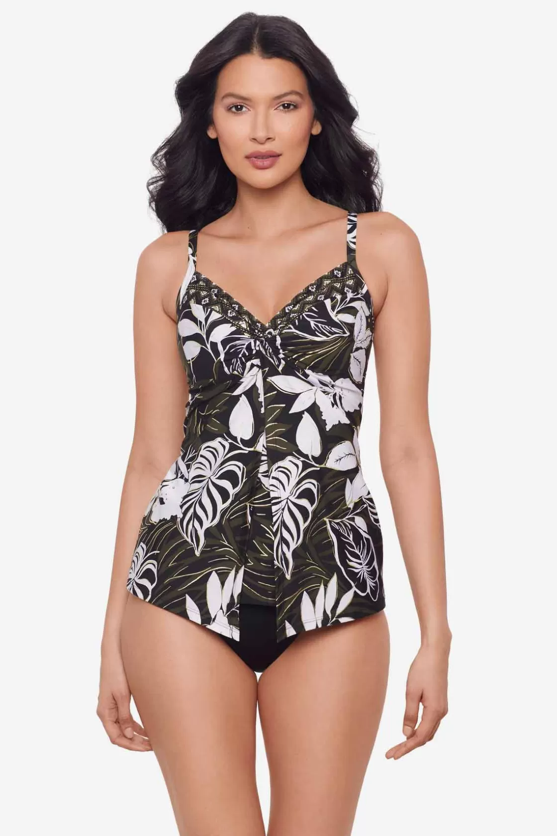 Miraclesuit Elle Dorado Love Knot Tankini Top DD-Cup-Femme Tankini Tops | Dd+ Cup