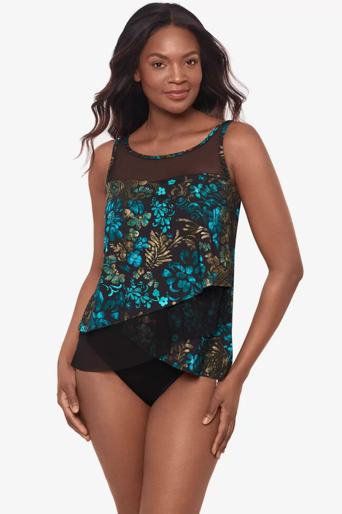 Miraclesuit Flor De Mare Mirage Tankini Top DD-Cup-Femme Tankini Tops | Dd+ Cup