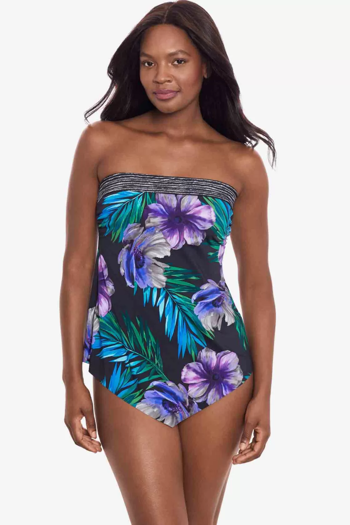 Miraclesuit Flora Aura Hankini Tankini Top-Femme Bandeau | Tankini Tops