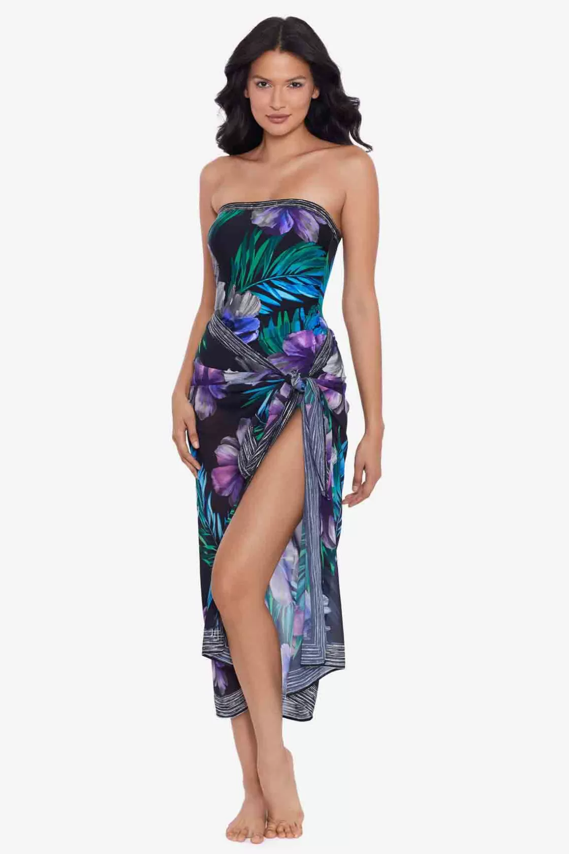 Miraclesuit Flora Aura Scarf Pareo Swim Cover Up-Femme Cover Ups