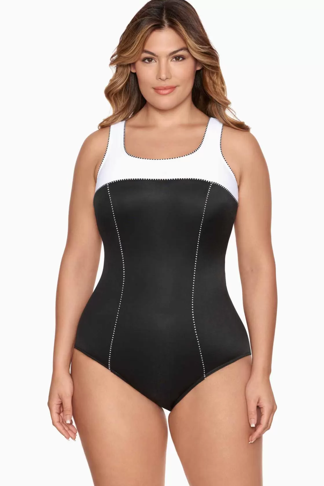 Miraclesuit Plus Size Colorblock Touche One Piece Swimsuit-Femme One Piece | Plus