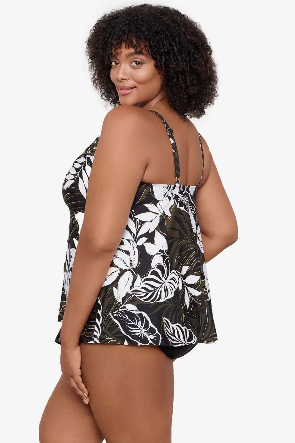 Miraclesuit Plus Size Elle Dorado Love Knot Tankini Top-Femme Tankini Tops | Plus