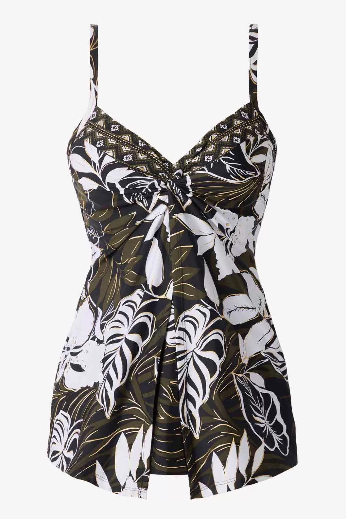 Miraclesuit Plus Size Elle Dorado Love Knot Tankini Top-Femme Tankini Tops | Plus