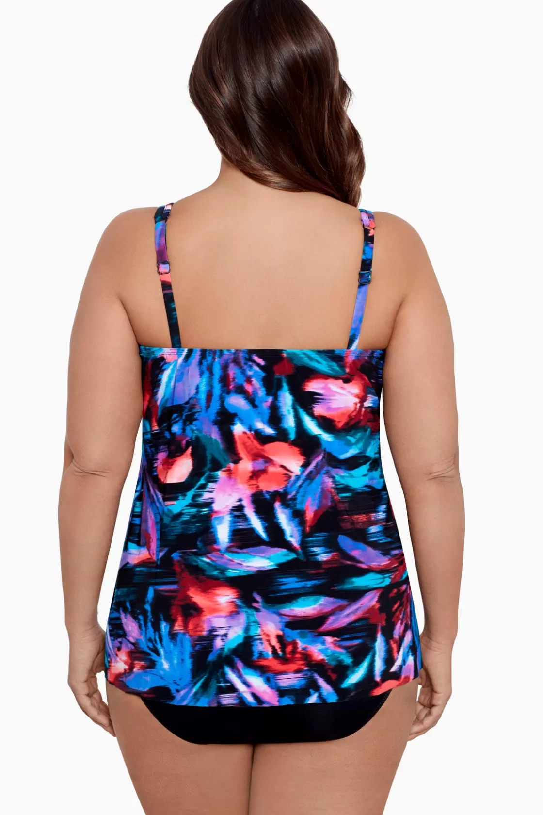 Miraclesuit Plus Size Fuego Floral Mirage Tankini Top-Femme Tankini Tops | Plus
