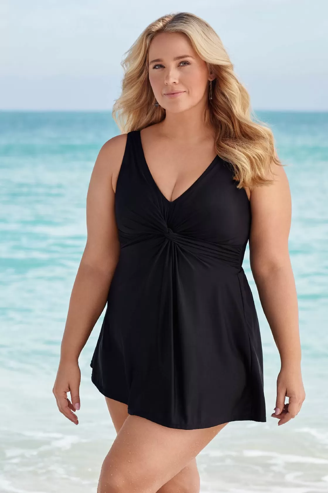 Miraclesuit Plus Size Must Haves Marais One Piece Swim Dress-Femme Swim Dress | One Piece