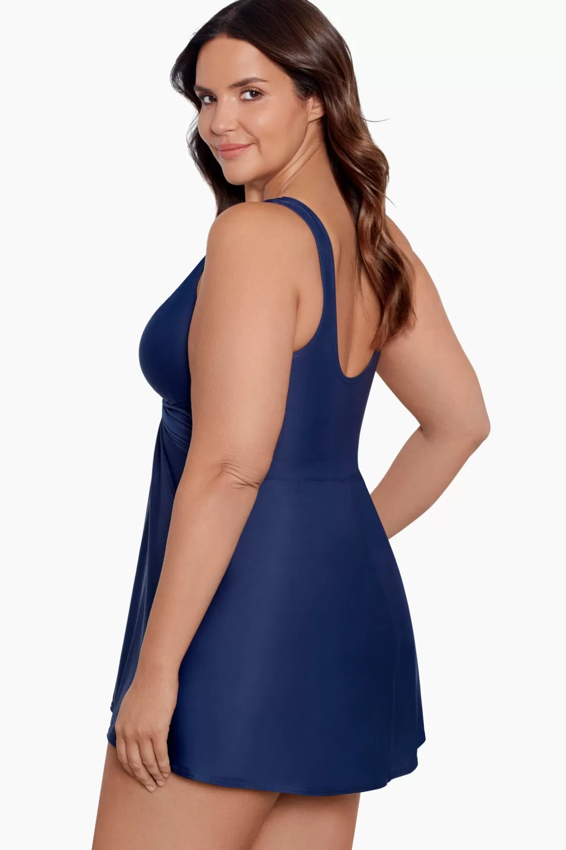 Miraclesuit Plus Size Must Haves Marais One Piece Swim Dress-Femme Swim Dress | One Piece