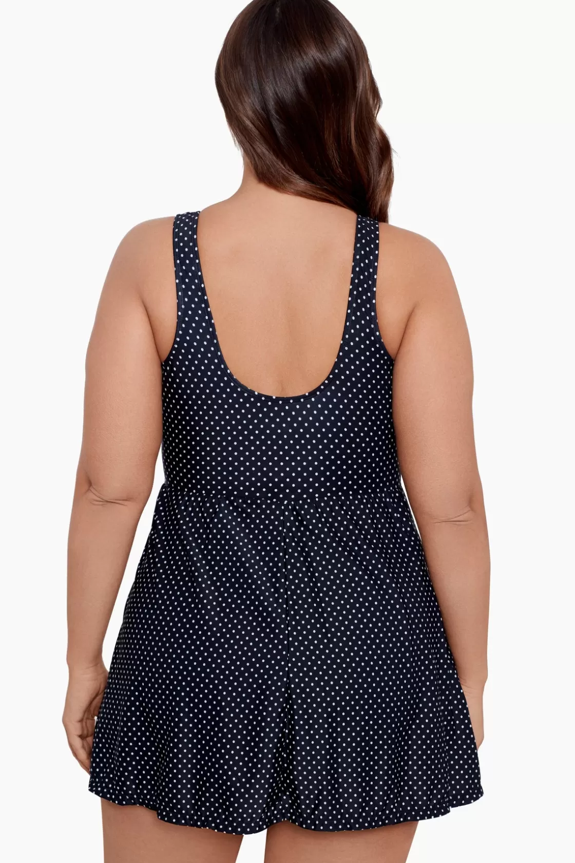Miraclesuit Plus Size Pin Point Marais One Piece Swim Dress-Femme Swim Dress | One Piece
