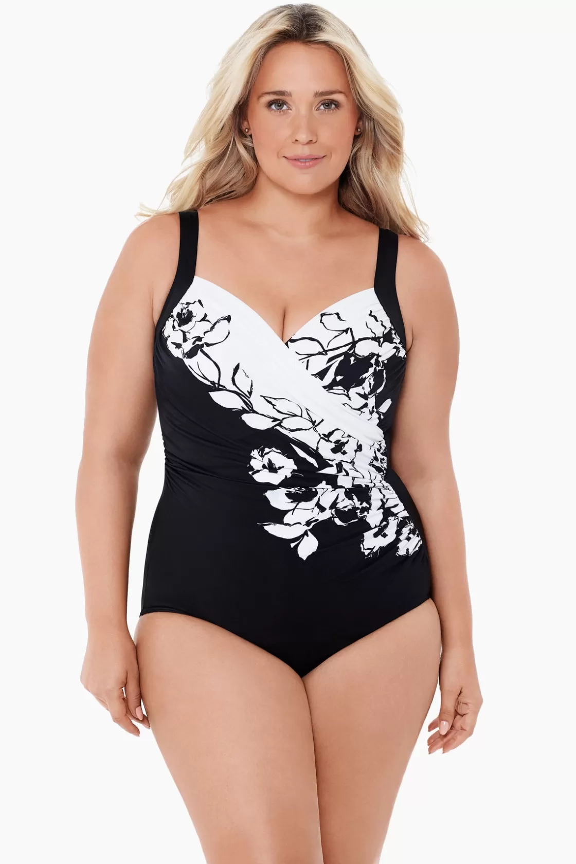 Miraclesuit Plus Size Sub Rosa Sanibel One Piece Swimsuit-Femme One Piece | Plus