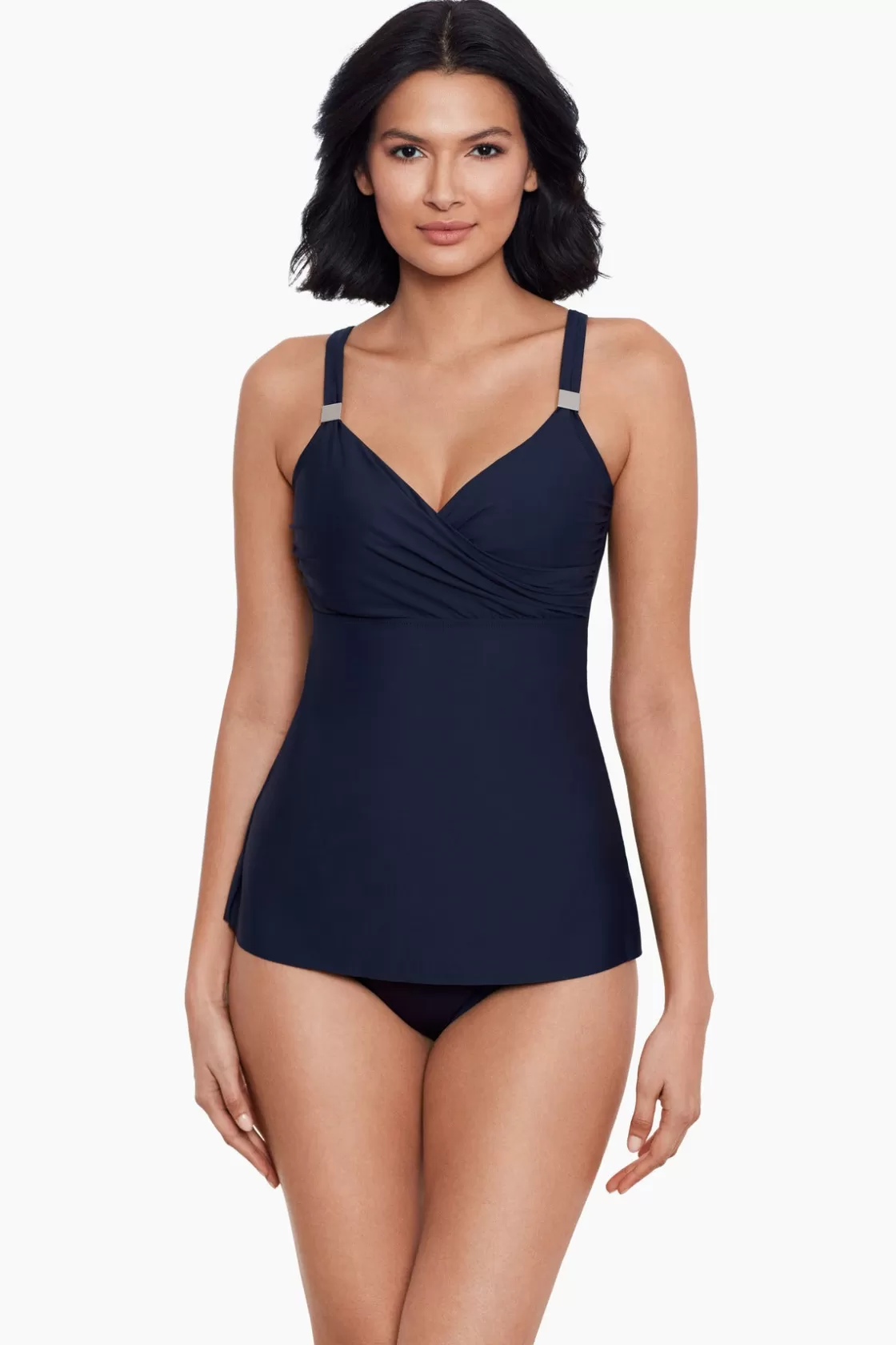 Miraclesuit Surplice Underwire Tankini Top D-DDD Cups-Femme Tankini Tops | Dd+ Cup