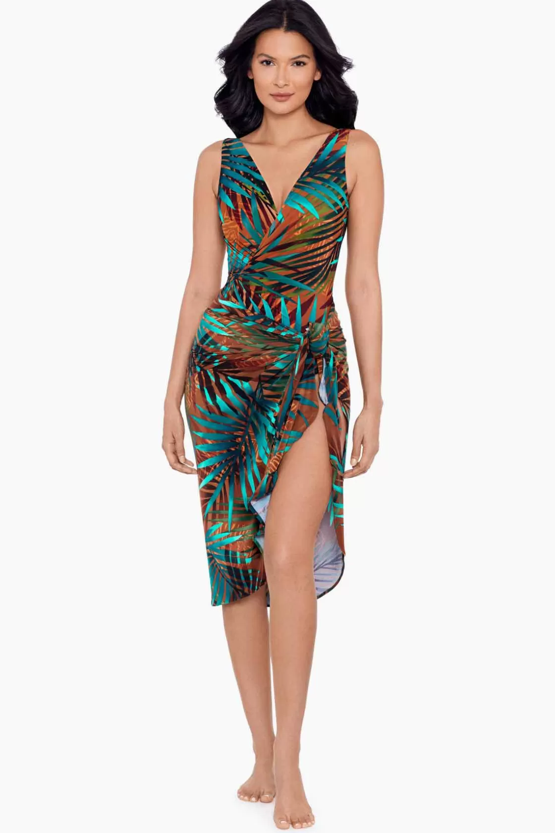 Miraclesuit Tamara Tigre Long Sarong Swim Cover Up-Femme Cover Ups