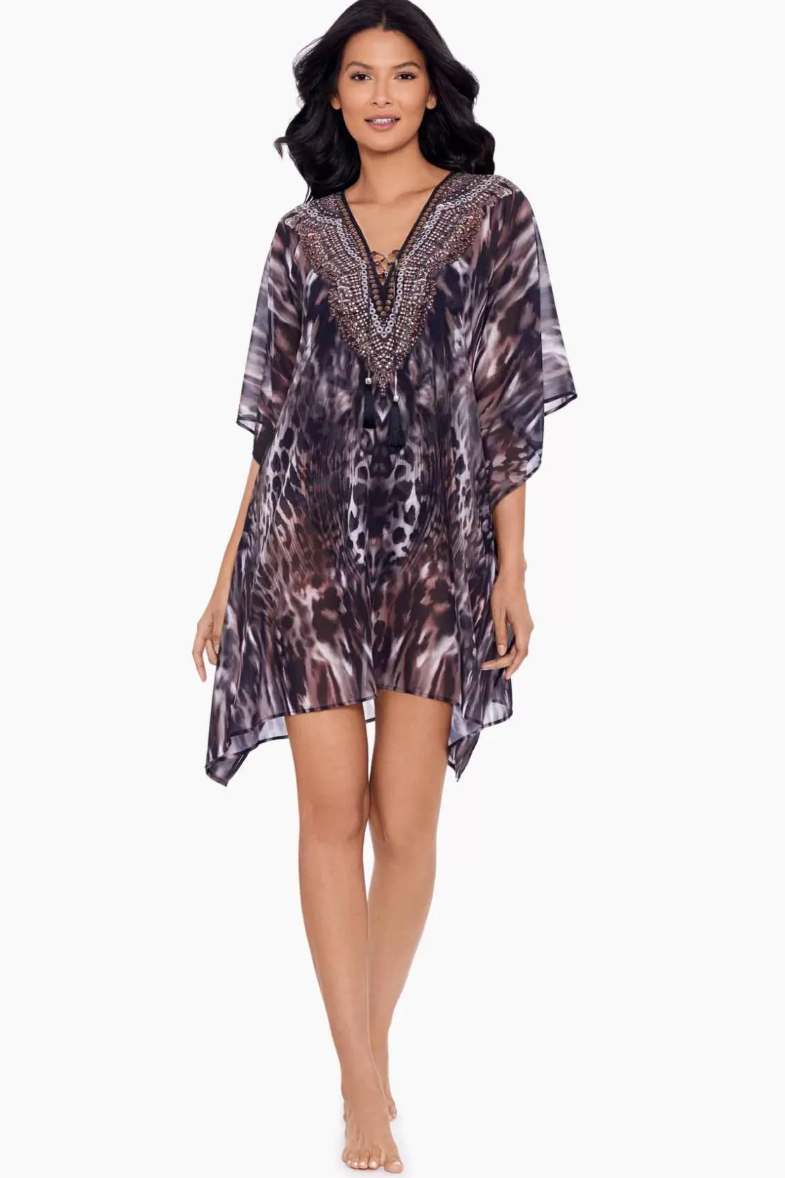 Miraclesuit Tempest Caftan Swim Cover Up-Femme Cover Ups