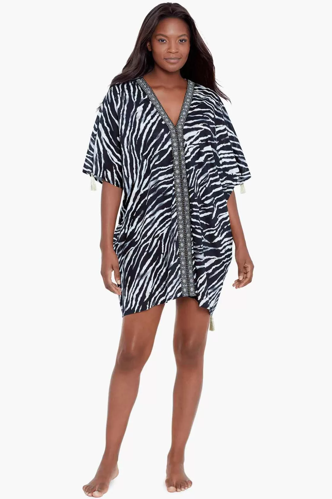 Miraclesuit Tigre Sombre Caftan Swim Cover Up-Femme Cover Ups