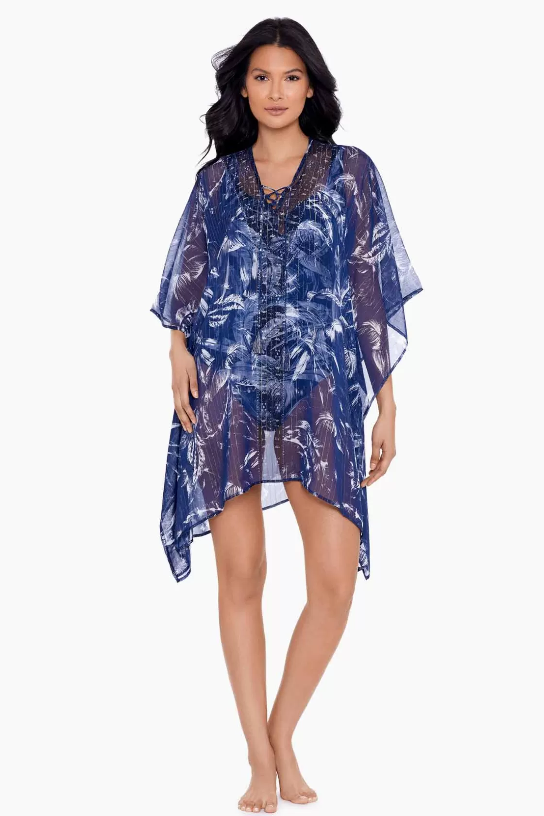 Miraclesuit Tropica Toile Caftan Swim Cover Up-Femme Cover Ups