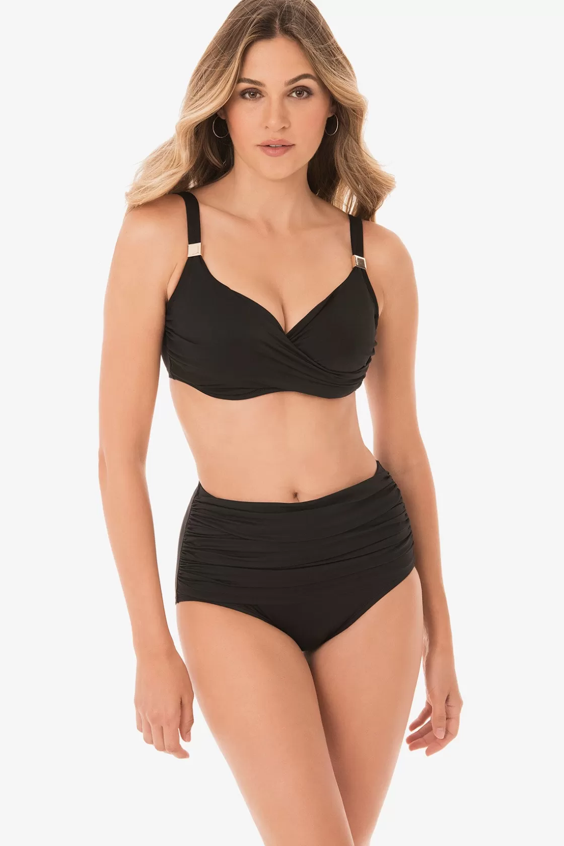 Miraclesuit Underwire Surplice Bra Top-Femme Bra-Sized Swim | Dd+ Cup